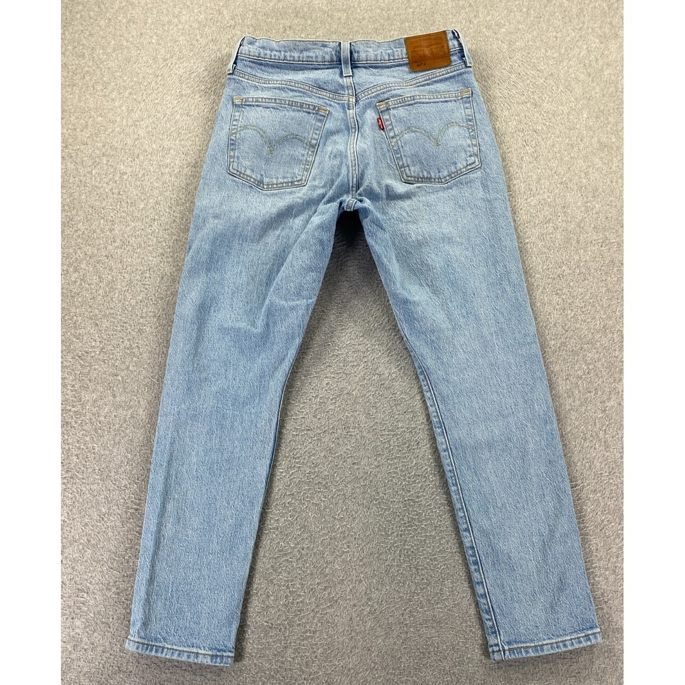Levi's Premium 501 S Skinny Jeans Women's 28x28 (Meas 28x27) Light Wash Big E - Picture 2 of 15